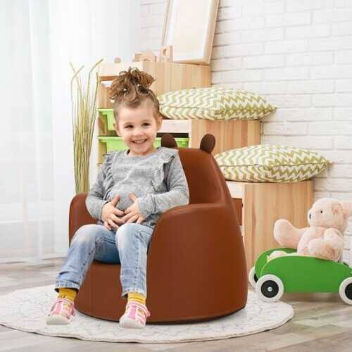 Brown Kids Cartoon Sofa N803433