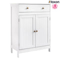 White Freestanding Bathroom Floor Cabinet with Drawer and 2 Doors P3473