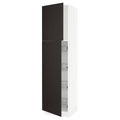 White High Cabinet with Wire Baskets F4047
