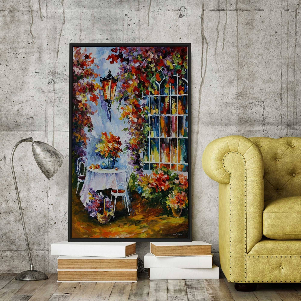 Framed Oil Painting Print on Canvas E83106