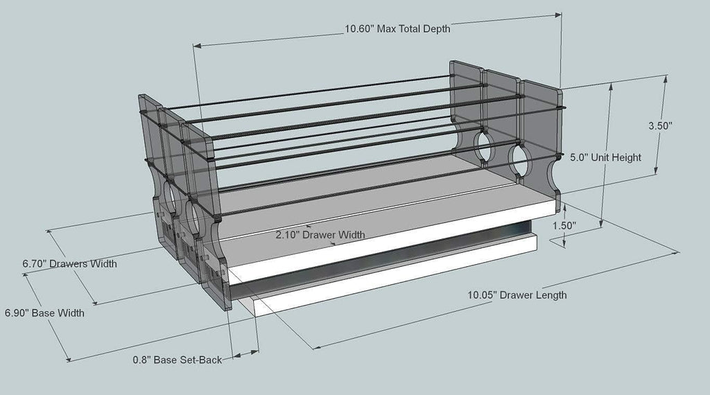 Spice Rack with 3 Drawers P5885