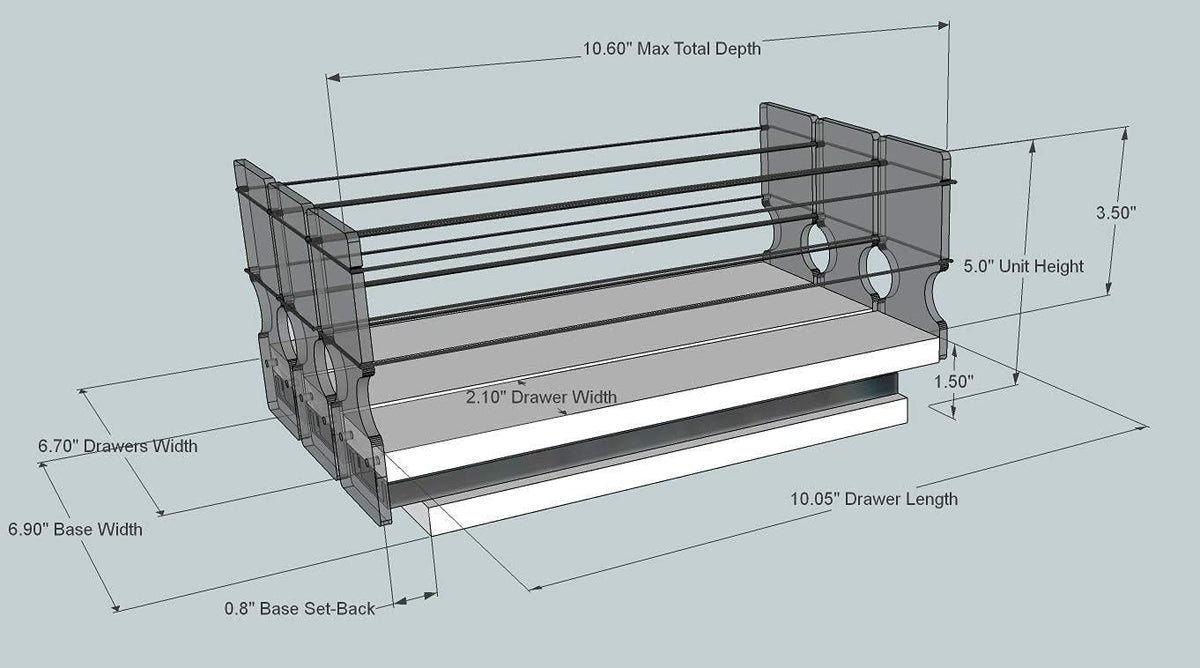 Spice Rack with 3 Drawers P5885