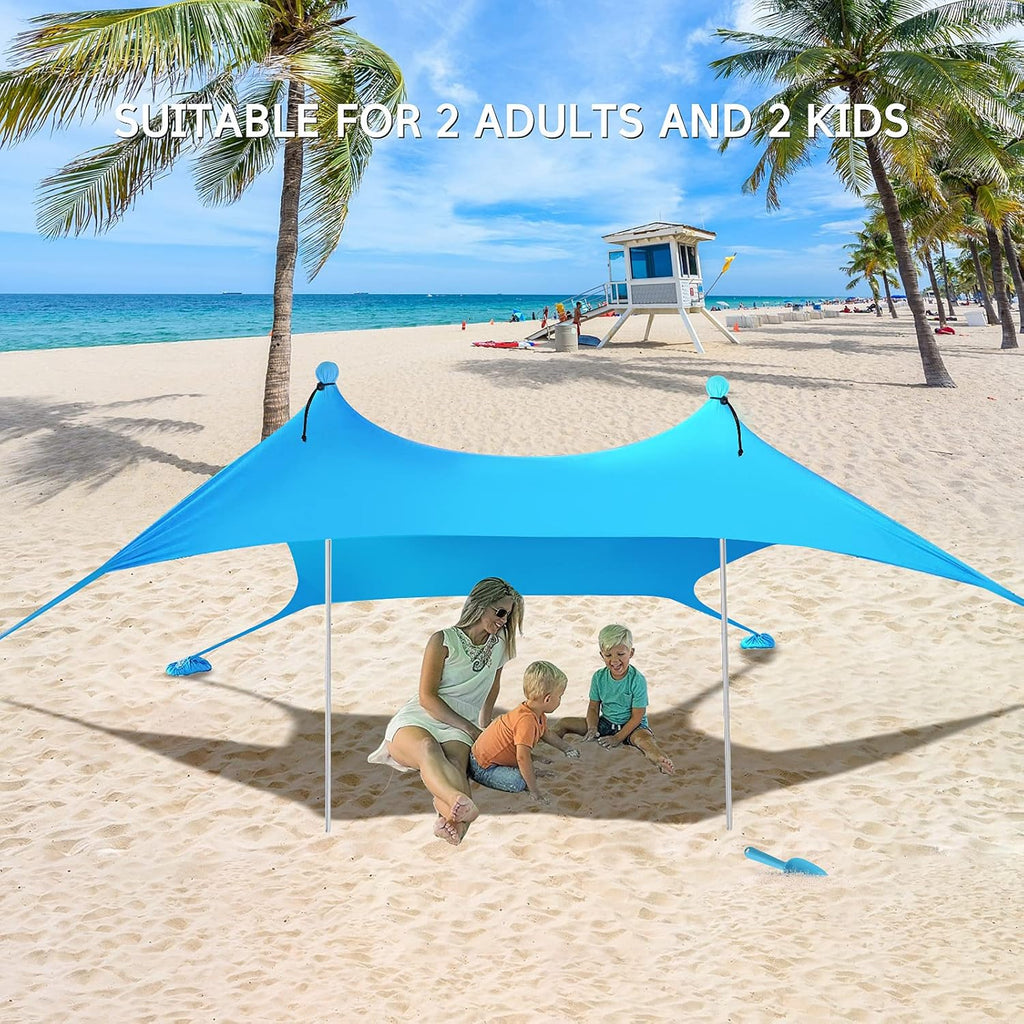 7×7 FT UPF50+ Pop Up Beach Tent Sun Shelter M5725