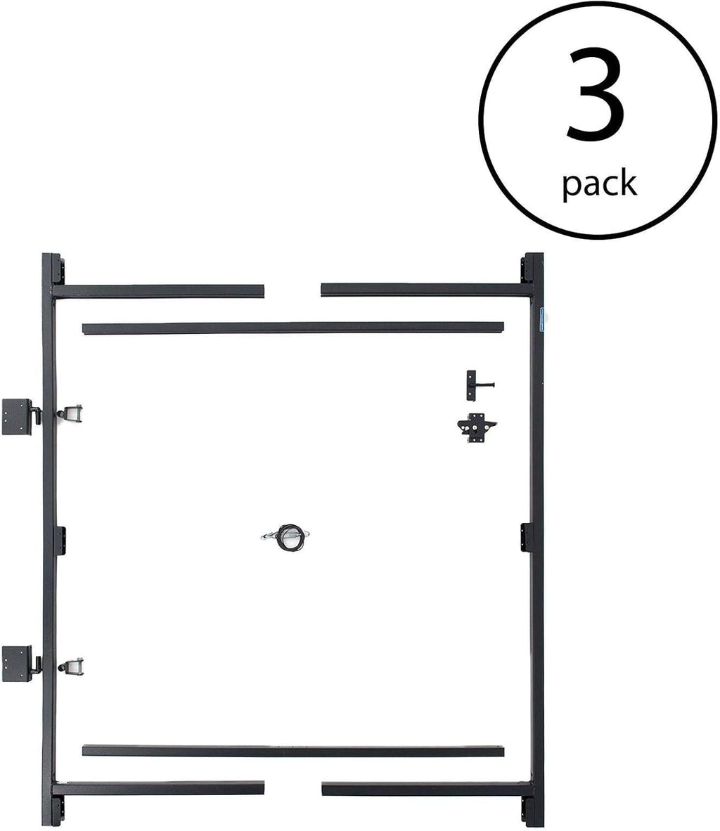 Steel Frame Gate Adjustable Building Kit, 60 to 96 Inches Wide and 6 Inches High, 3 Pack G255