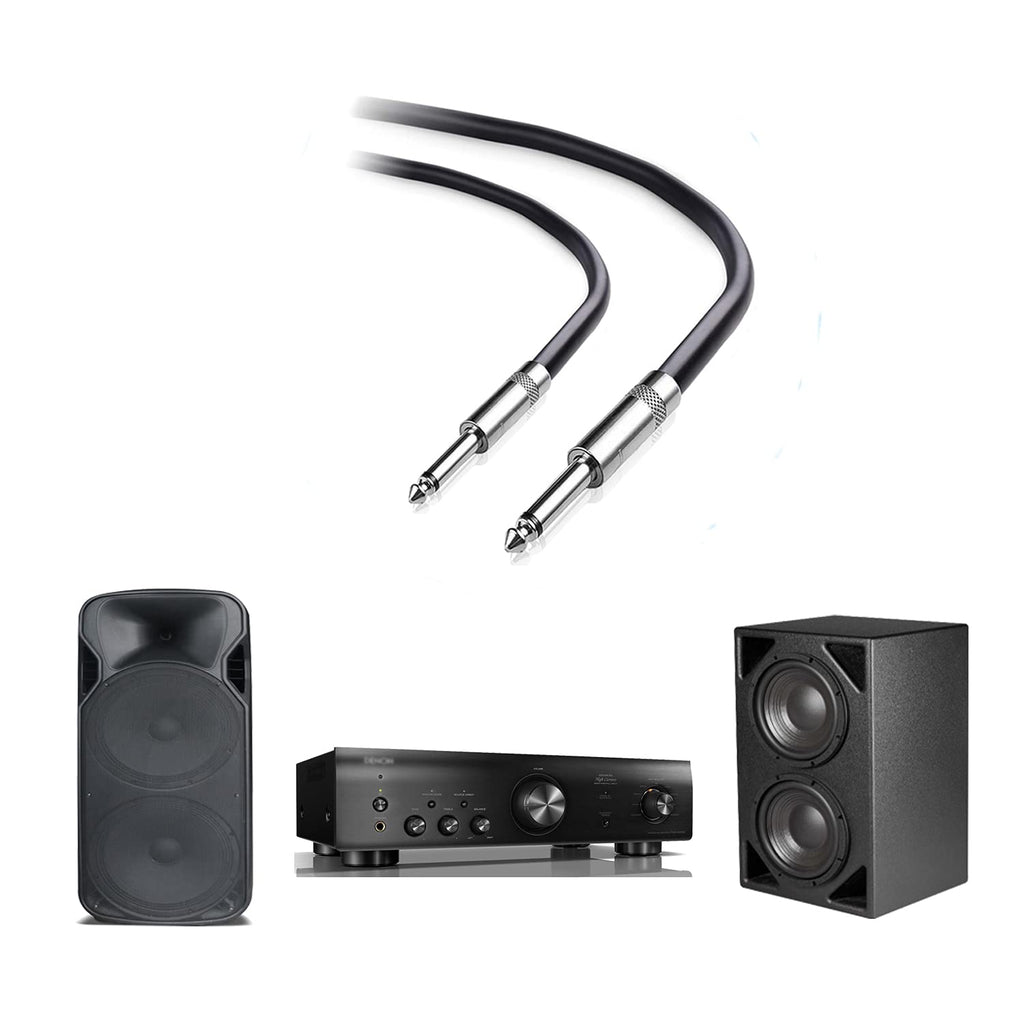 2 Pack 50ft 1/4 Inch to 1/4 Inch Male Speaker Cable R3554