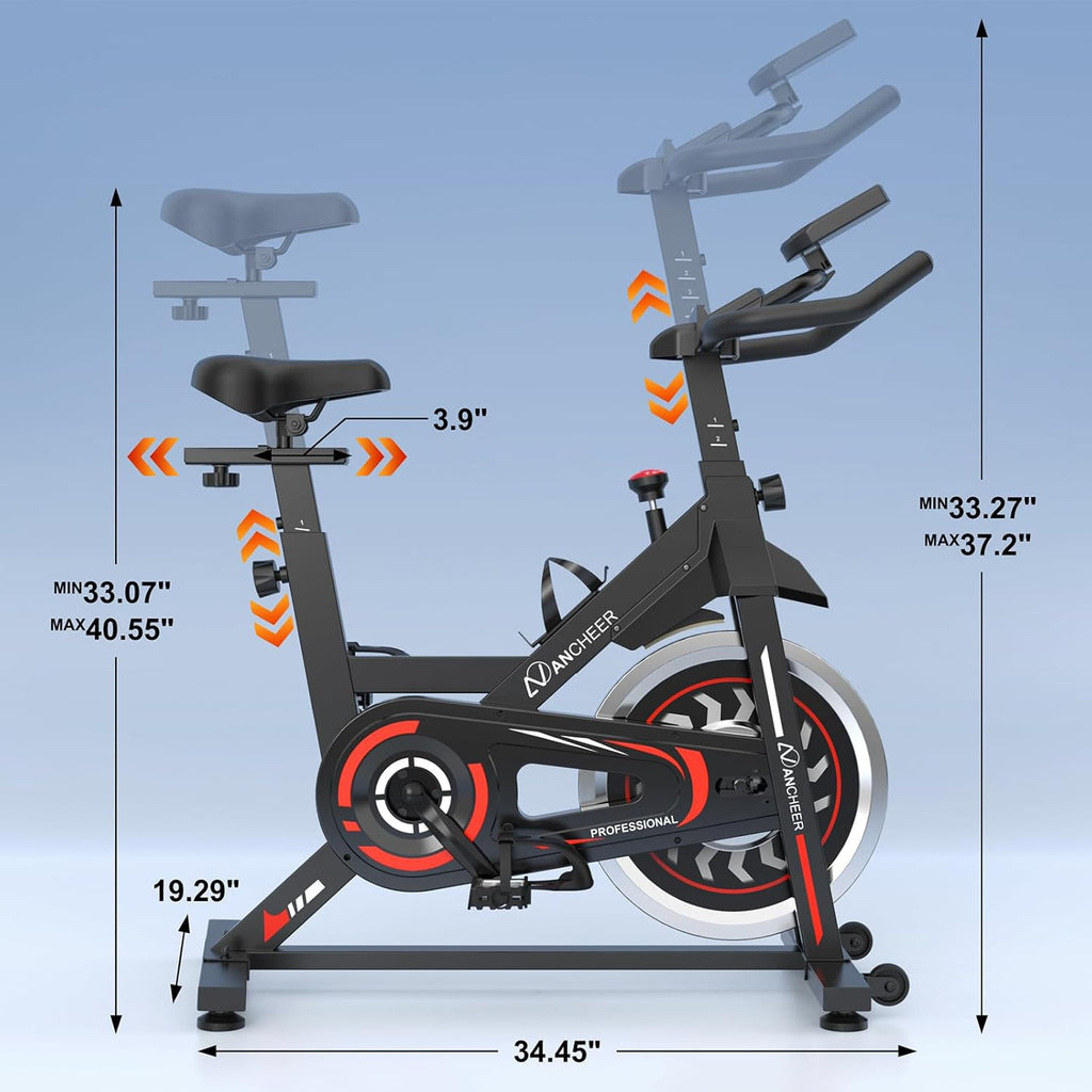 Stationary Exercise Spin Bike with LCD Monitor B85278