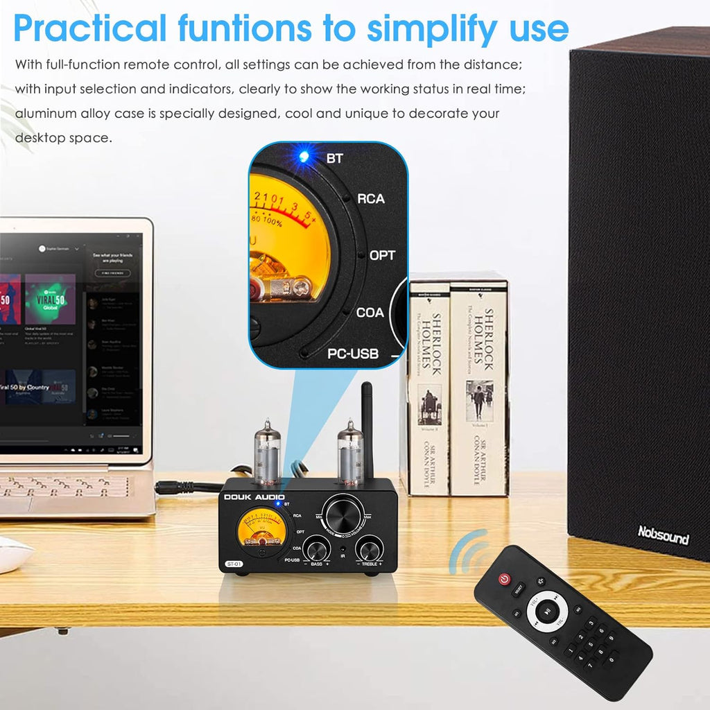 200W HiFi Bluetooth Vacuum Tube Amplifier J5579
