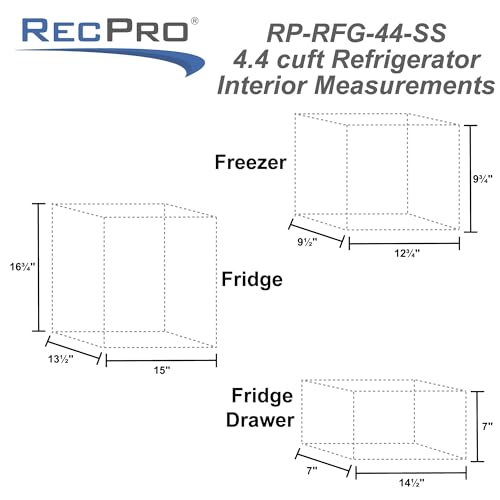 Stainless Steel 12V 2 Door RV Refrigerator 4.4 Cubic Feet K13093