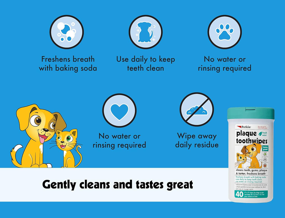 80 Wipes Dental Wipes for Cat and Dog M777535