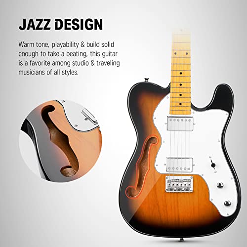 39 Inch Full Size Hollow Electric Guitar with H-H Pickups F87859