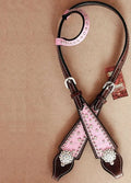 American Leather Pink Western Horse One Ear Headstall Bridle E53478