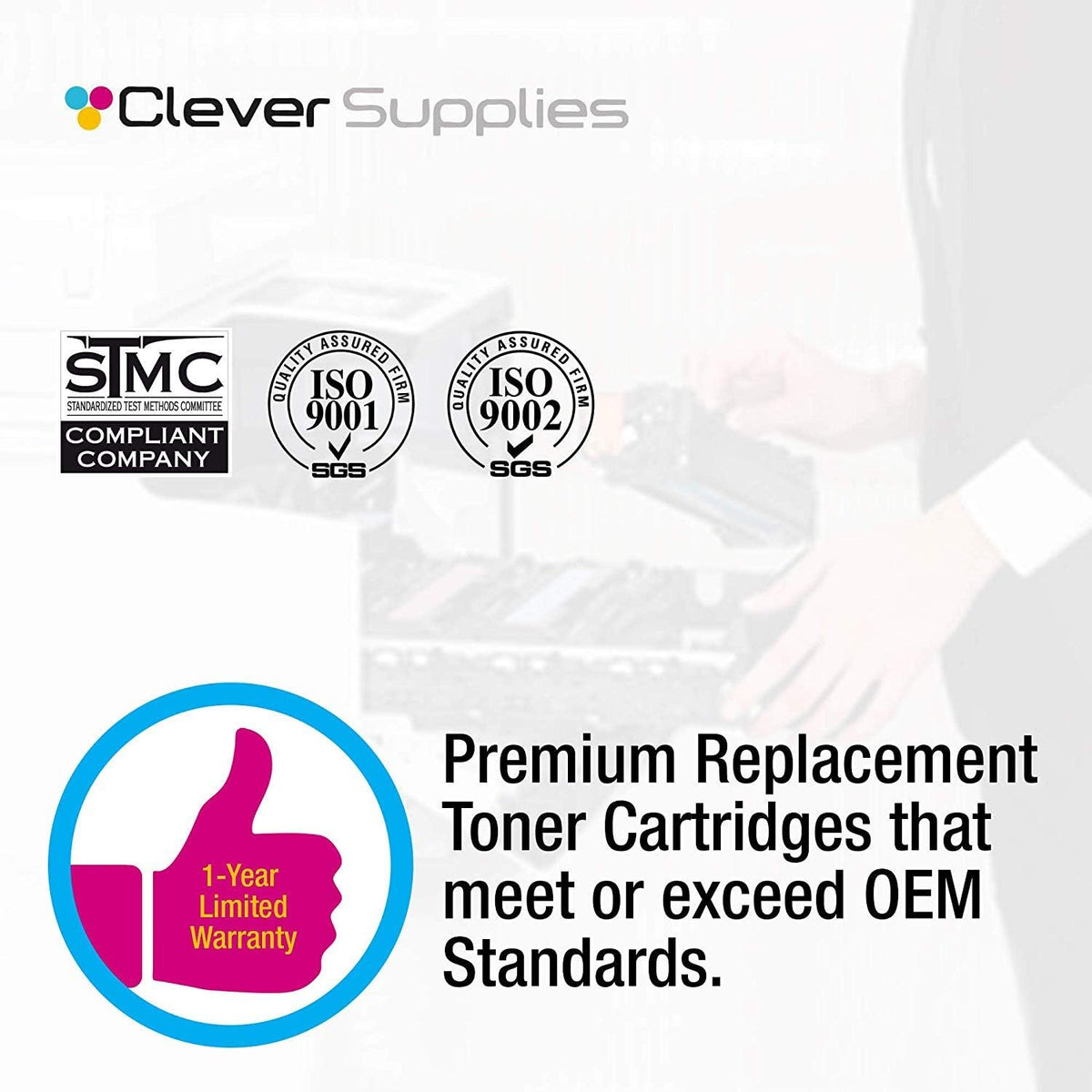 Compatible Black Cyan Yellow Magenta Toner Cartridge 5 Color Set E680394