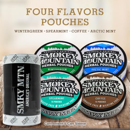 Nicotine-Free Tobacco-Free 5 Cans 15 Energy Pouches Per Can L870