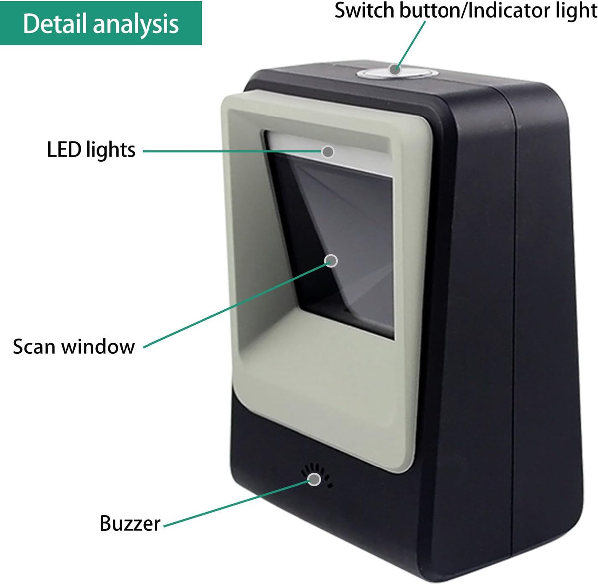 Hands-Free USB Barcode Scanner I2663