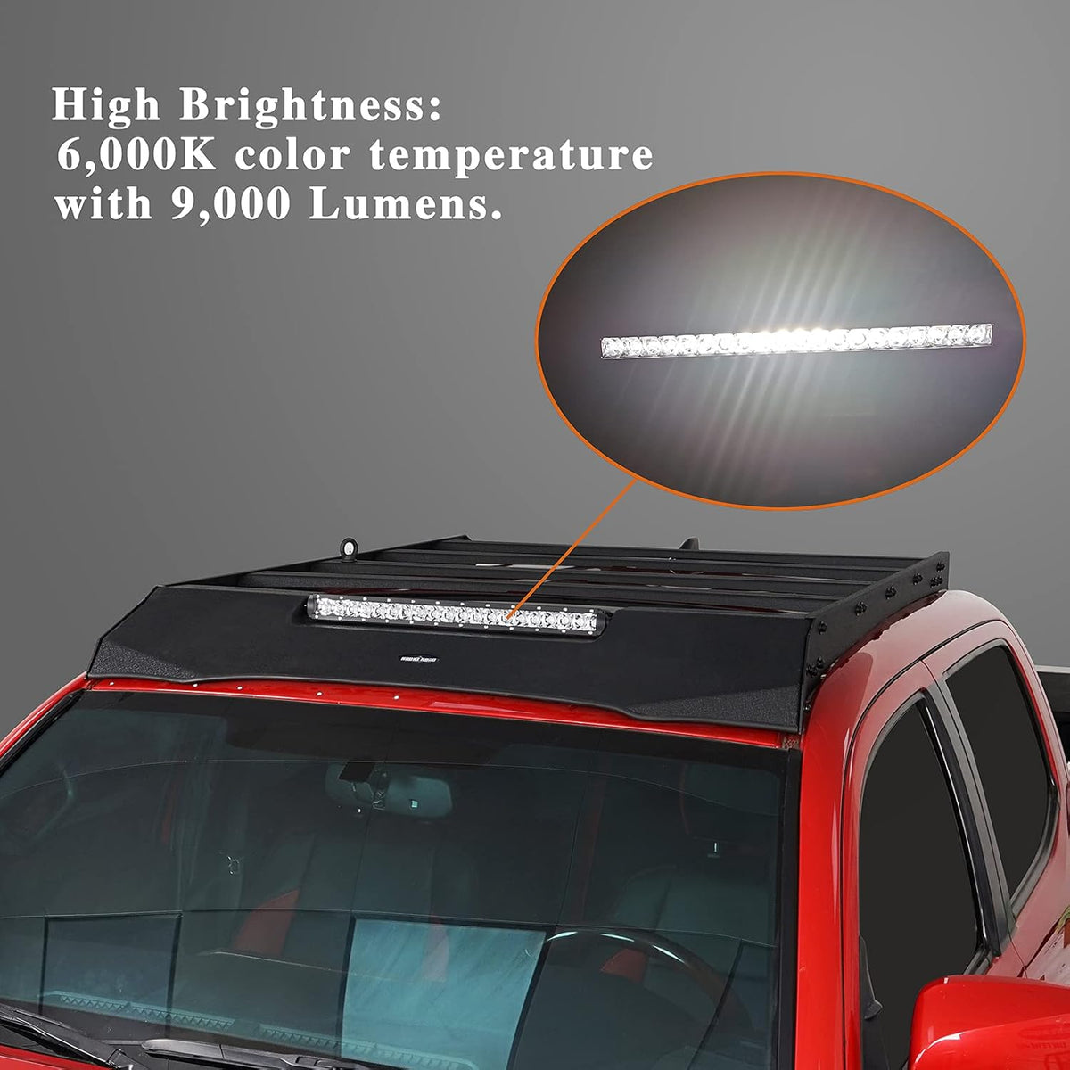 Roof Rack Basket Cargo Carrier with 100W LED Light Bar Z88667