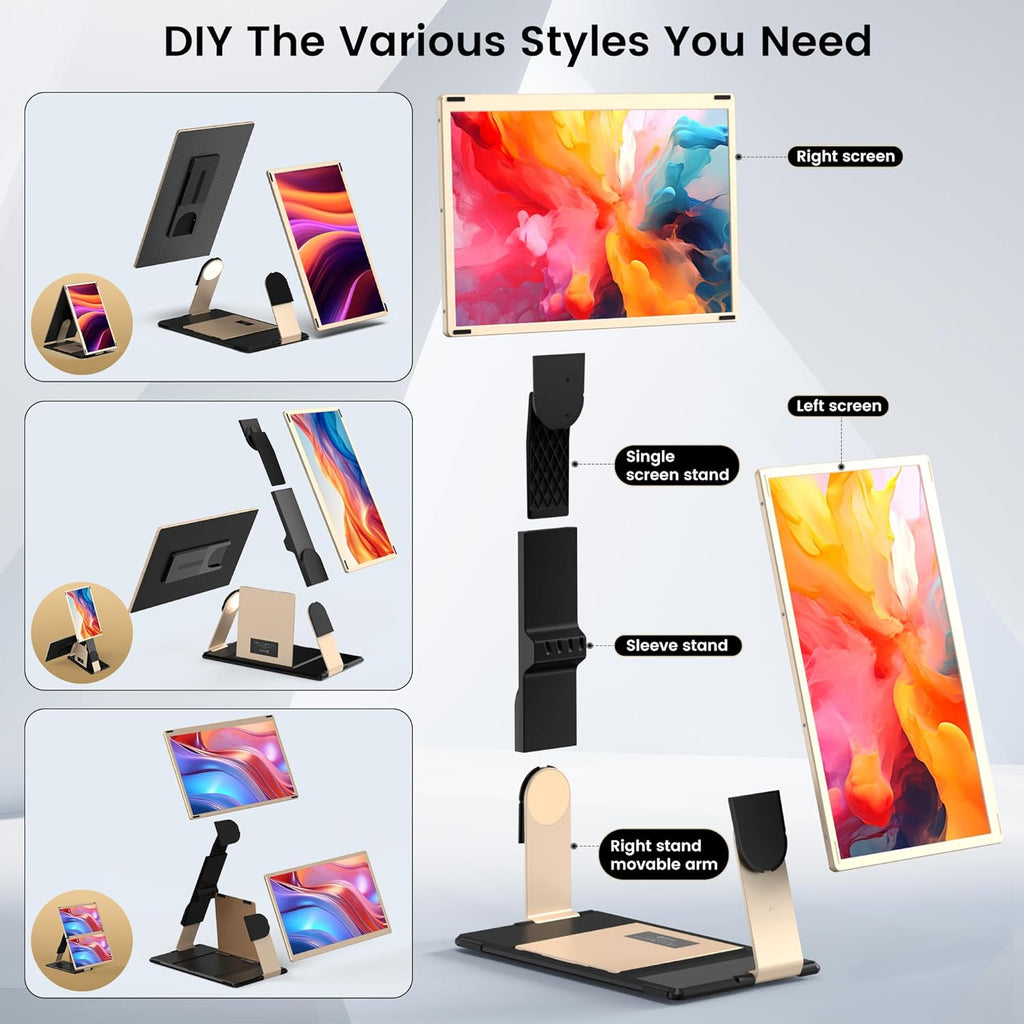 15.6’’ Portable Triple Monitor with IPS FHD 1080P Display B640