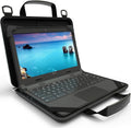 13-14 inch Chromebook Case with Carrying Handle Shoulder Strap Black X992356