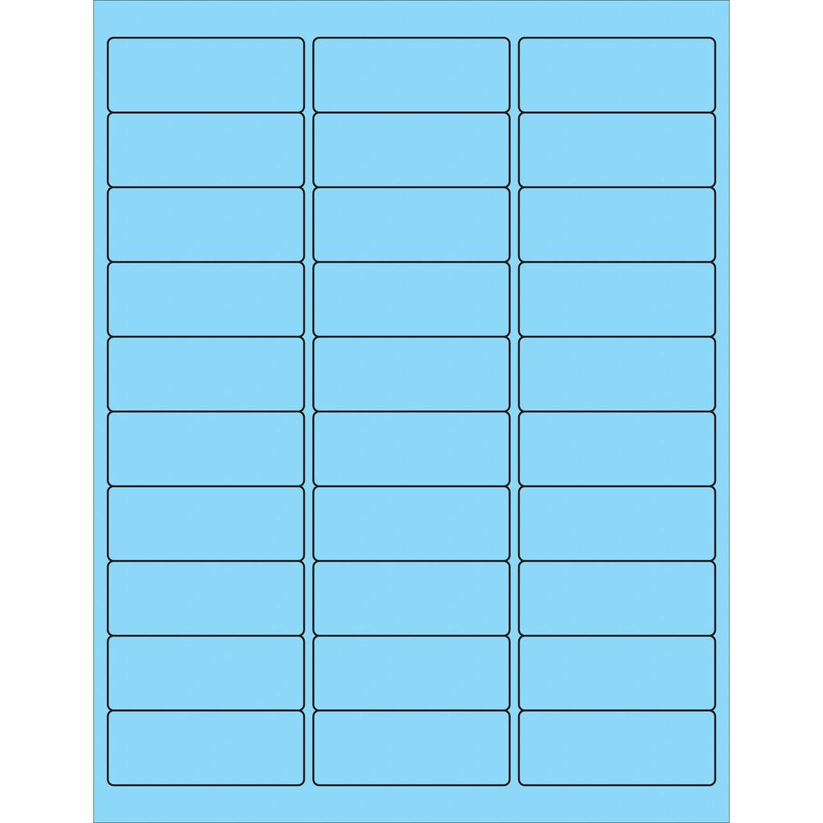 Pastel Blue Rectangle Laser Labels 3000/Case W622410