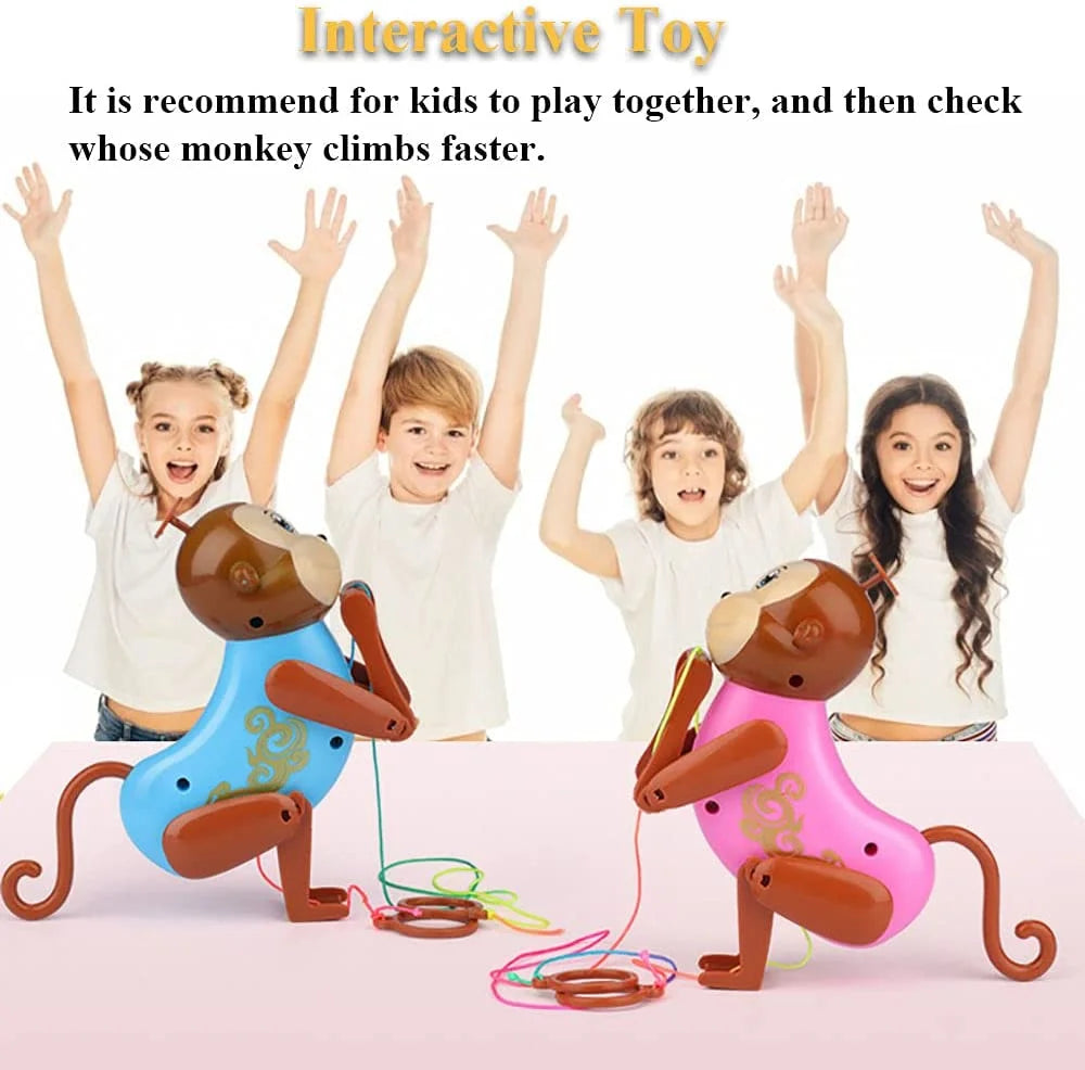 Pink Pull String Monkey Toy L748