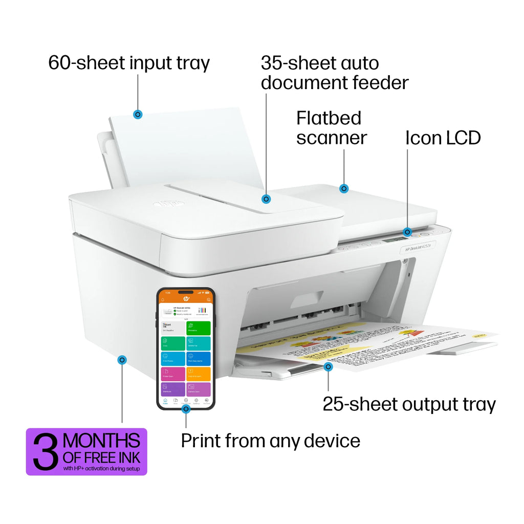 Wireless All-in-One Color Inkjet Printer, Scanner, Copier D95074