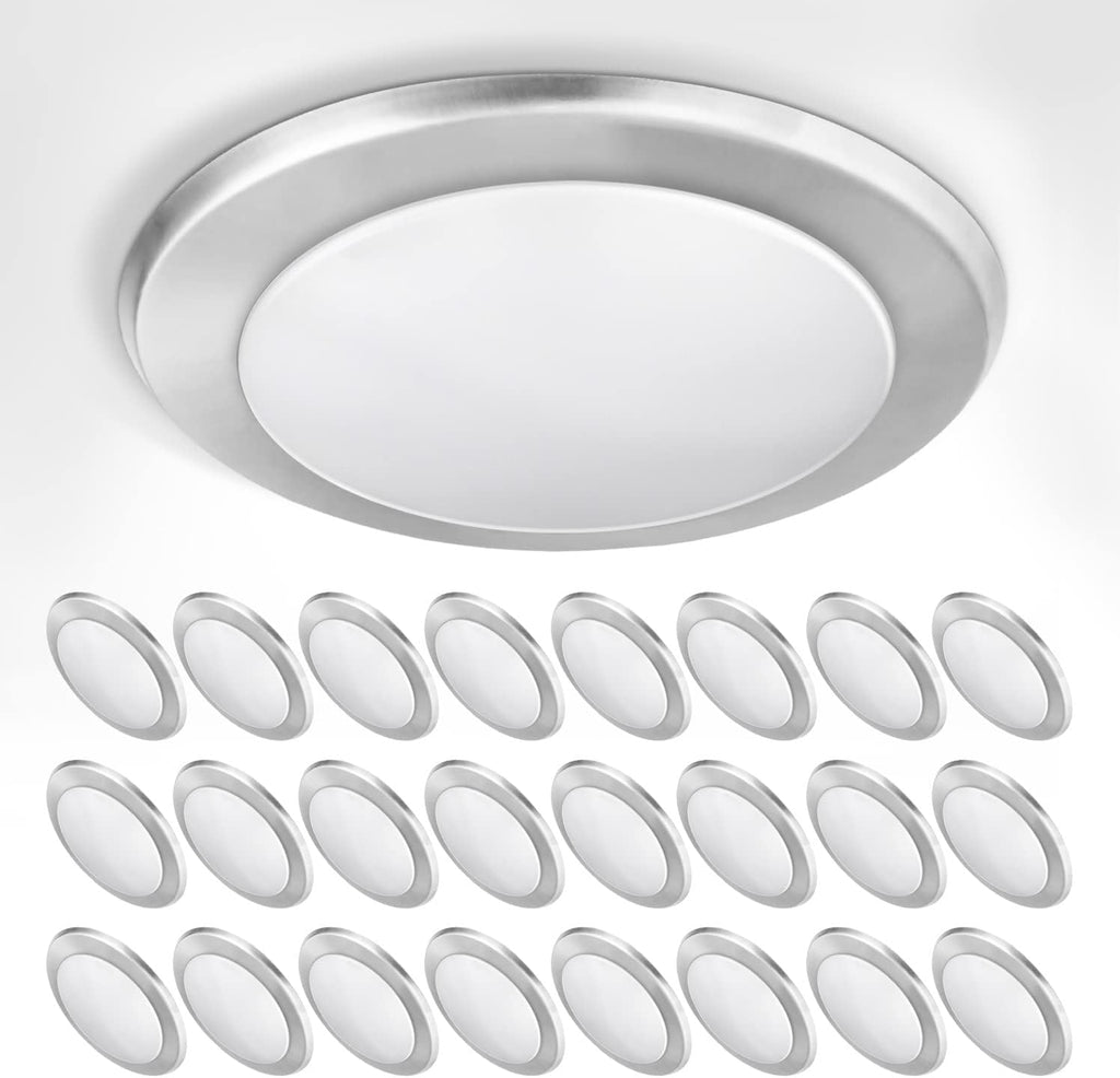 6 Inch White LED Flush Mount Ceiling Light, 15W 5000K, 12 Pack X326704