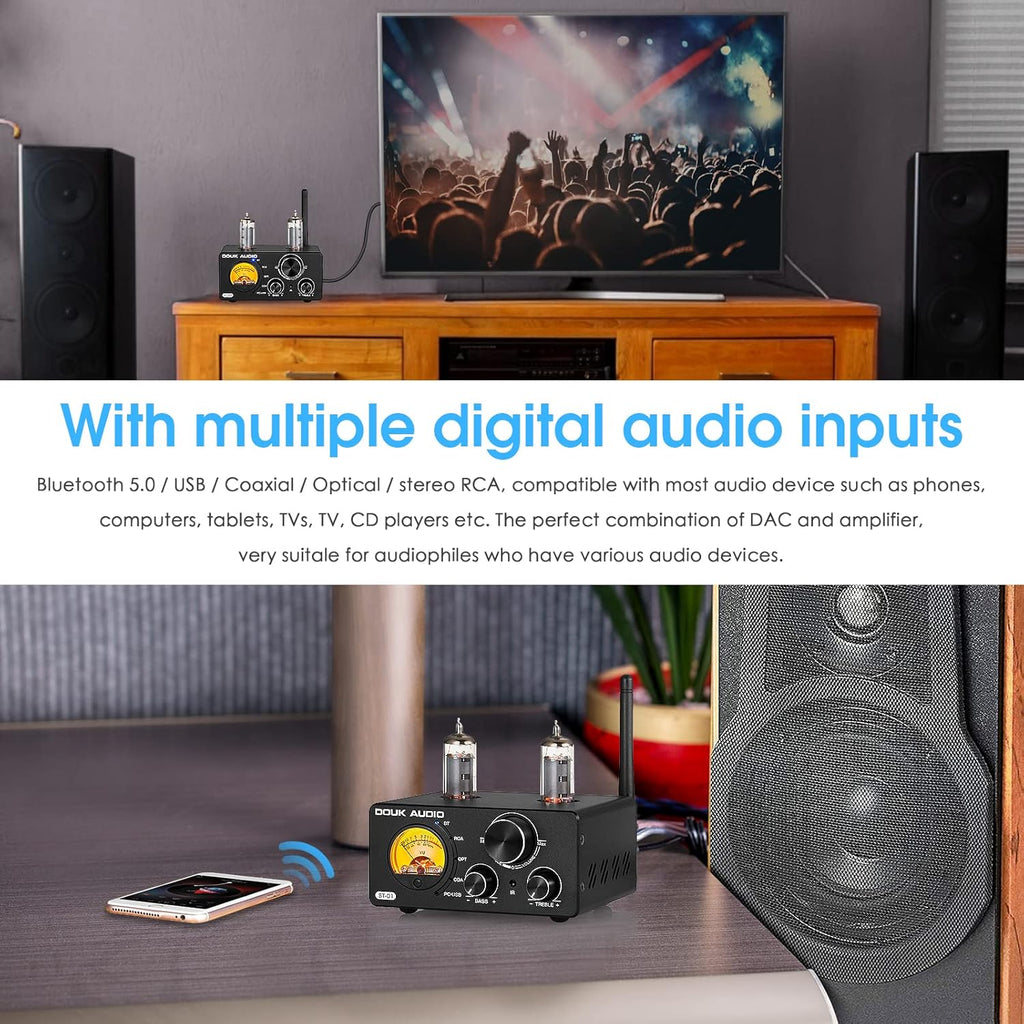 200W HiFi Bluetooth Vacuum Tube Amplifier J5579