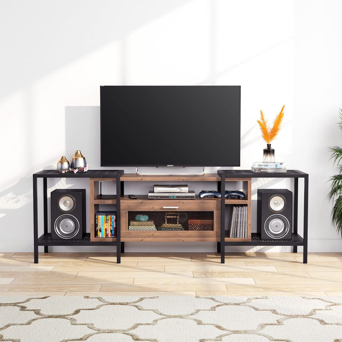 75 Inch TV Stand with Storage and Shelves M27902