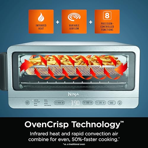 Silver Digital Air Fry Countertop Oven, 1800W Y9499