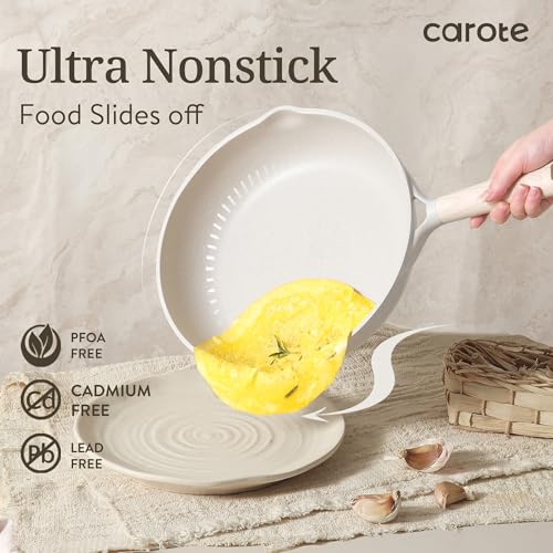 17pcs Non Stick Cream White Pots and Pans Set R5973