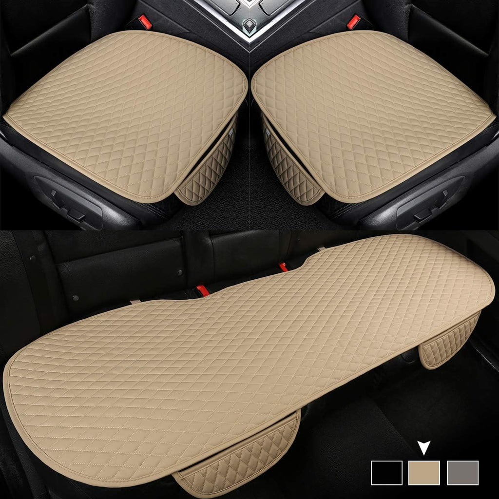 Black Leather Car Seat Covers G2878