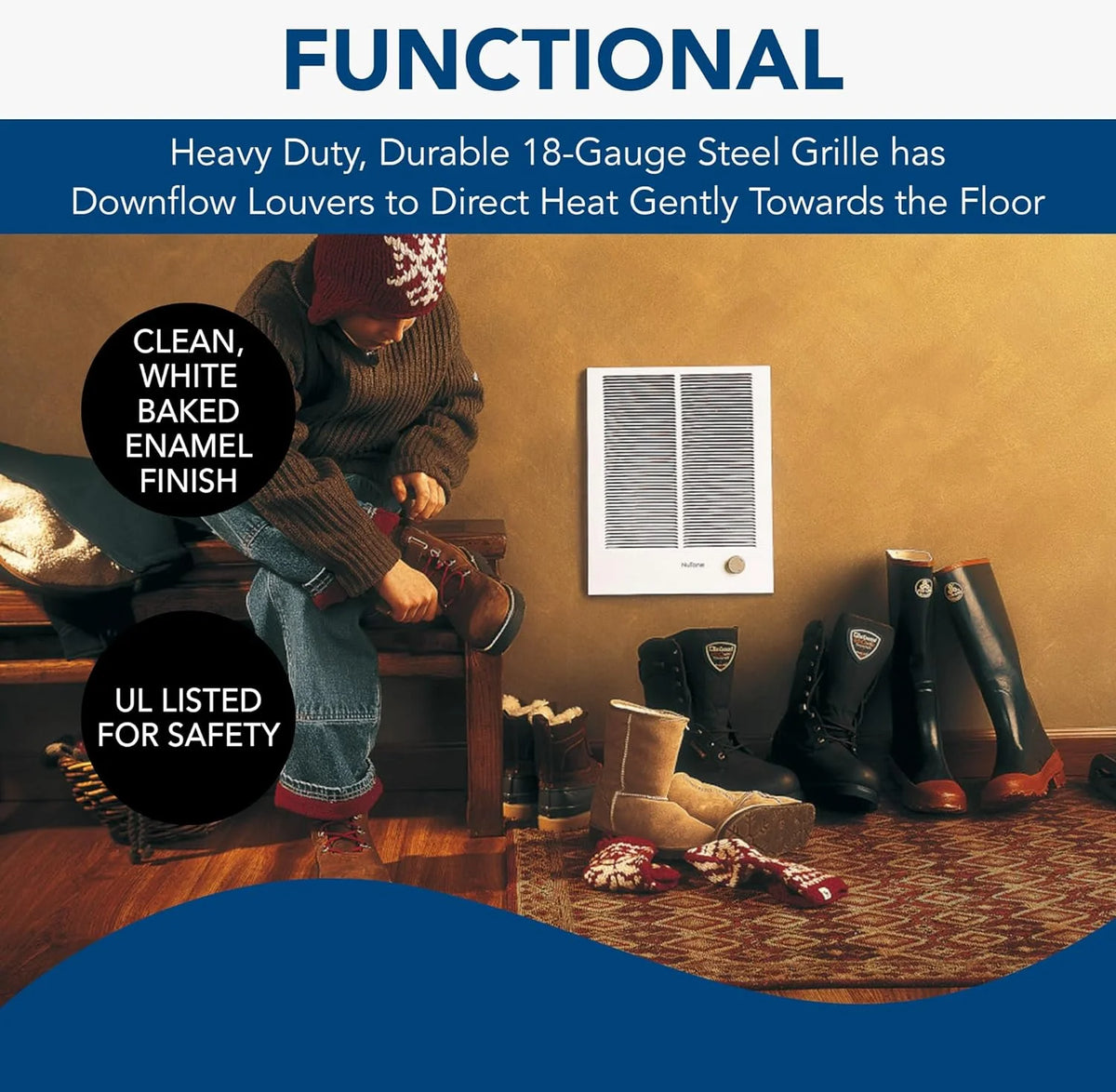 White Wall Heater I804