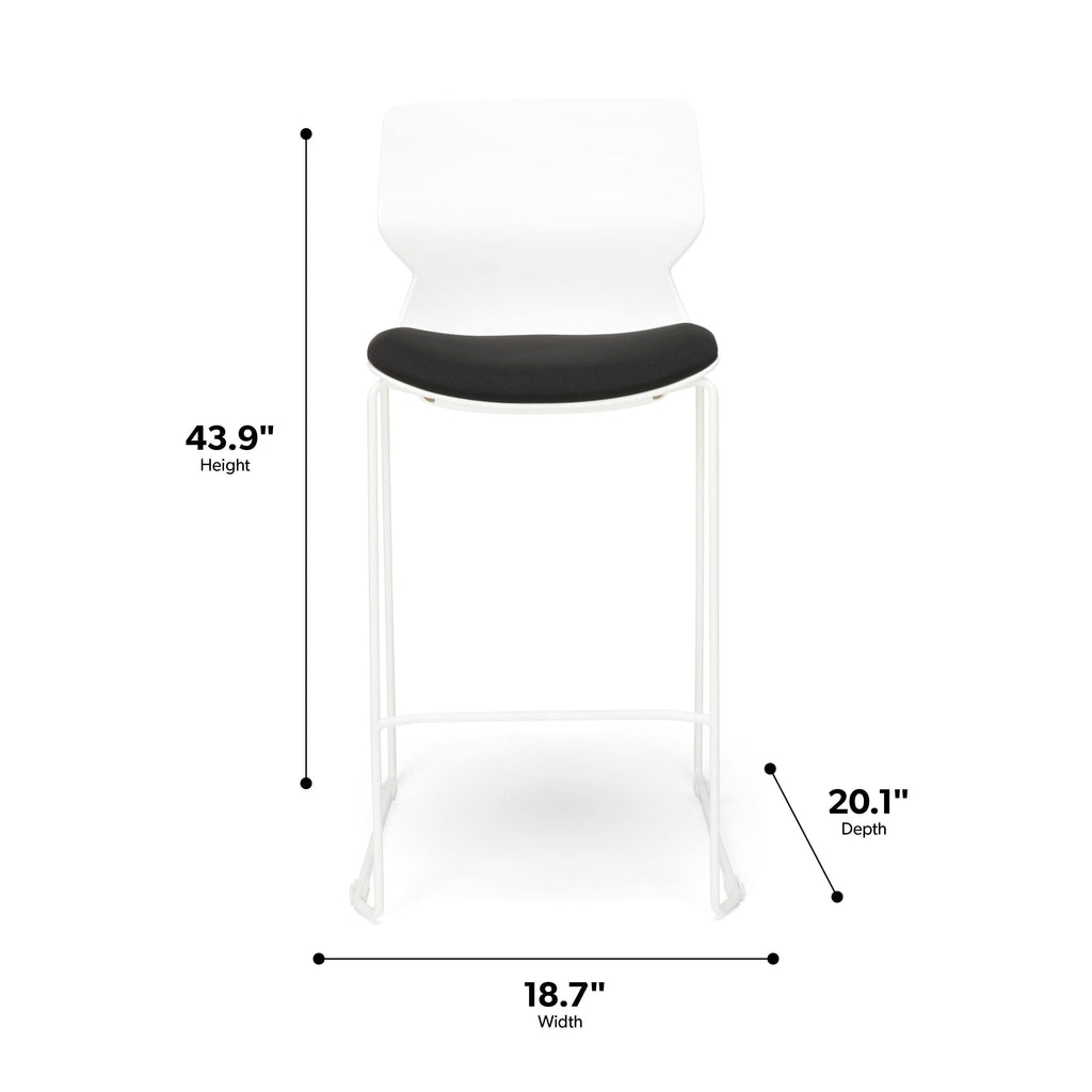 Black/Charcoal Guest Stool, 2 Pack E95262