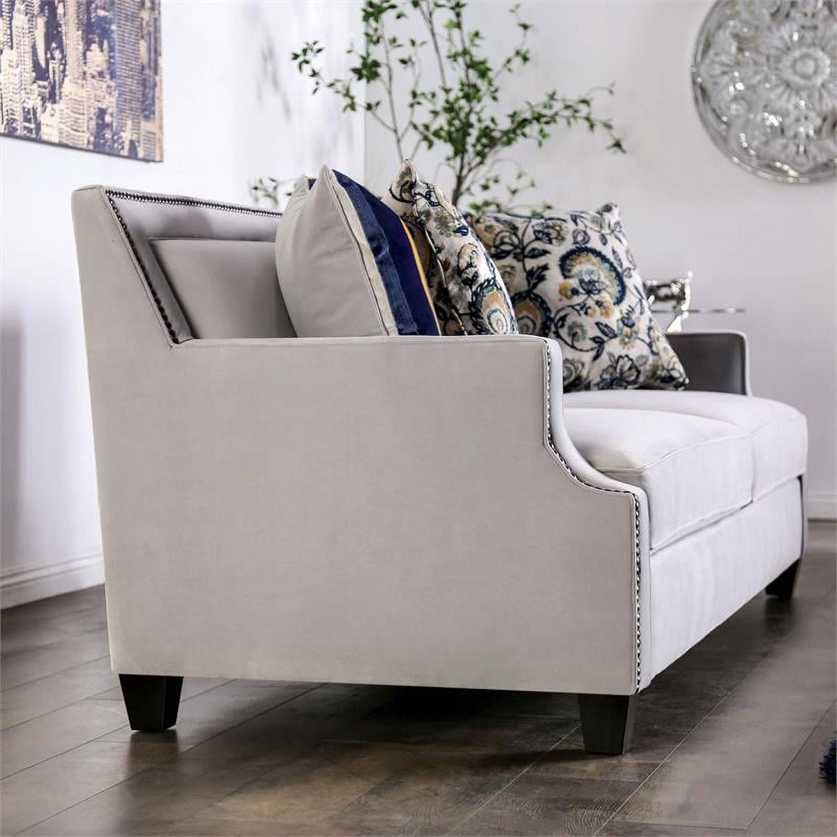 Light Gray 2-Piece Fabric Sofa Set E587336