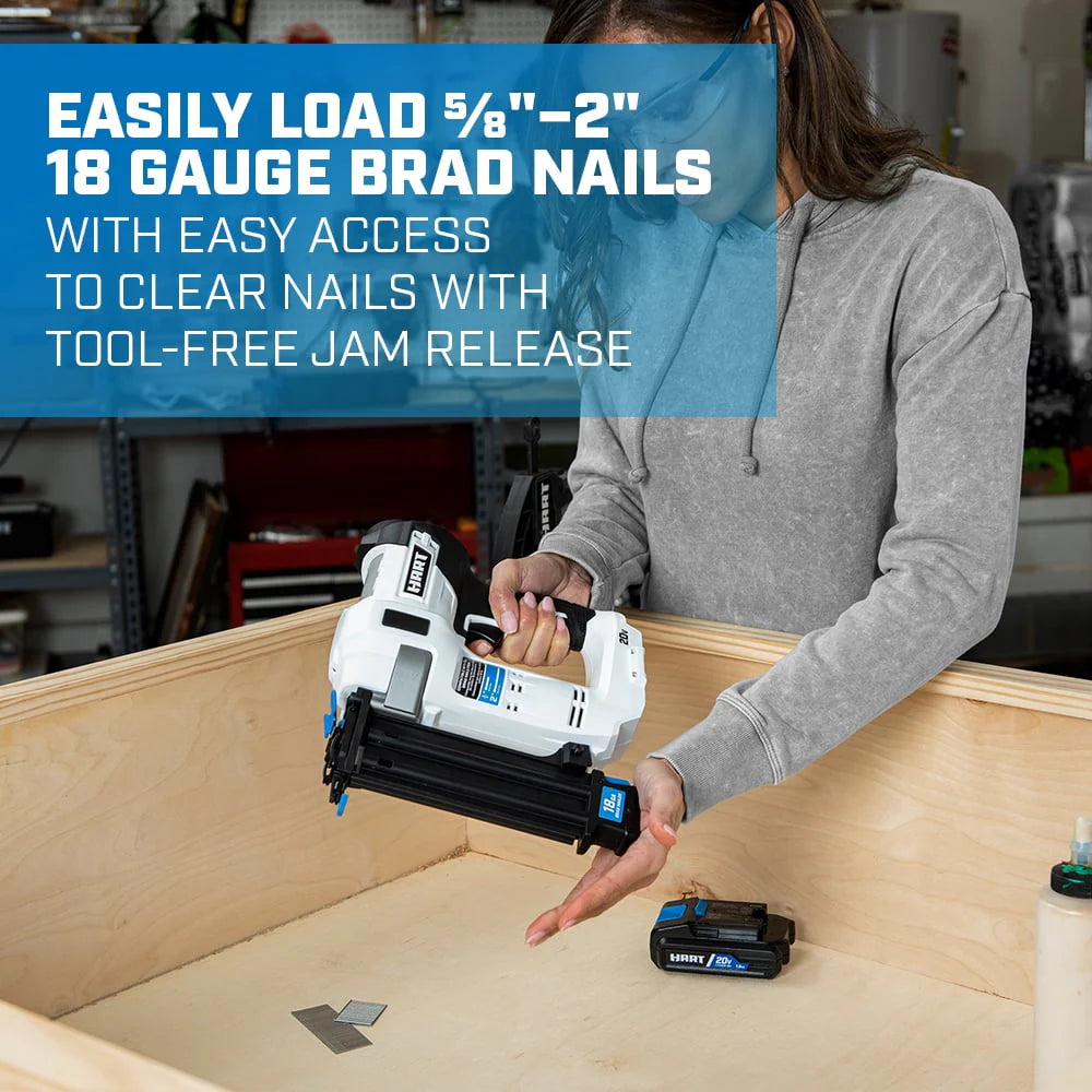 20-Volt 18-Gauge Battery-Powered Brad Nailer Kit U8358