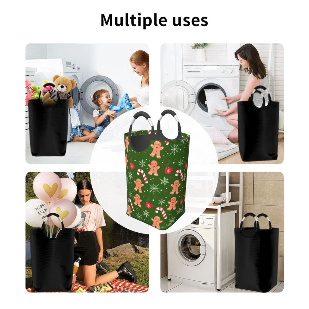Collapsible Laundry Basket Hamper with Aluminum Handle, 50L V21322
