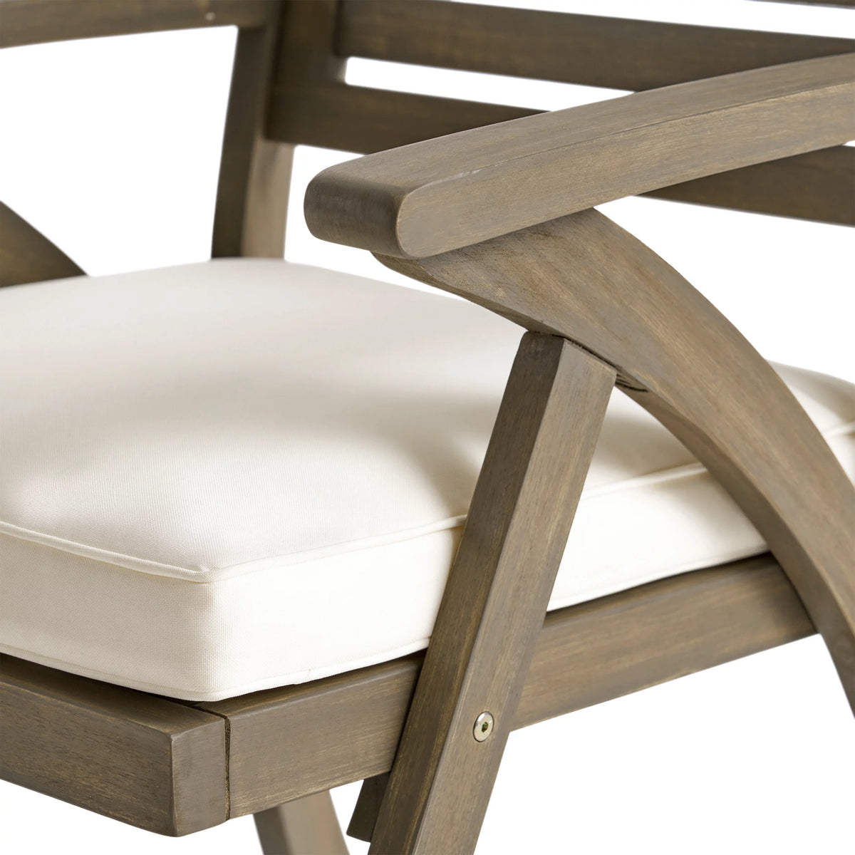 Acacia Wood Dining Chairs with Cushion, Set of 2 P972