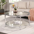 Acrylic Round Tempered Glass Coffee Table H409