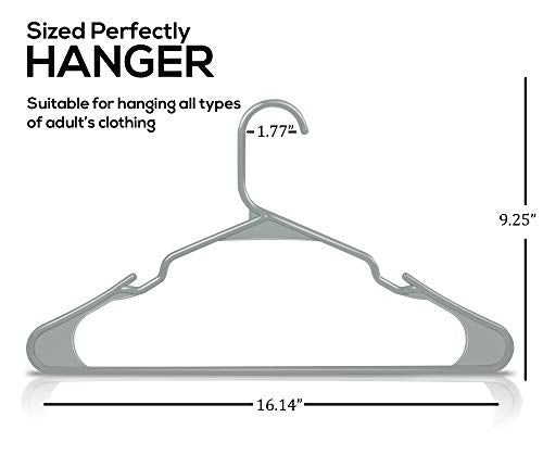 50 Pack White Plastic Clothes Hangers Q8208