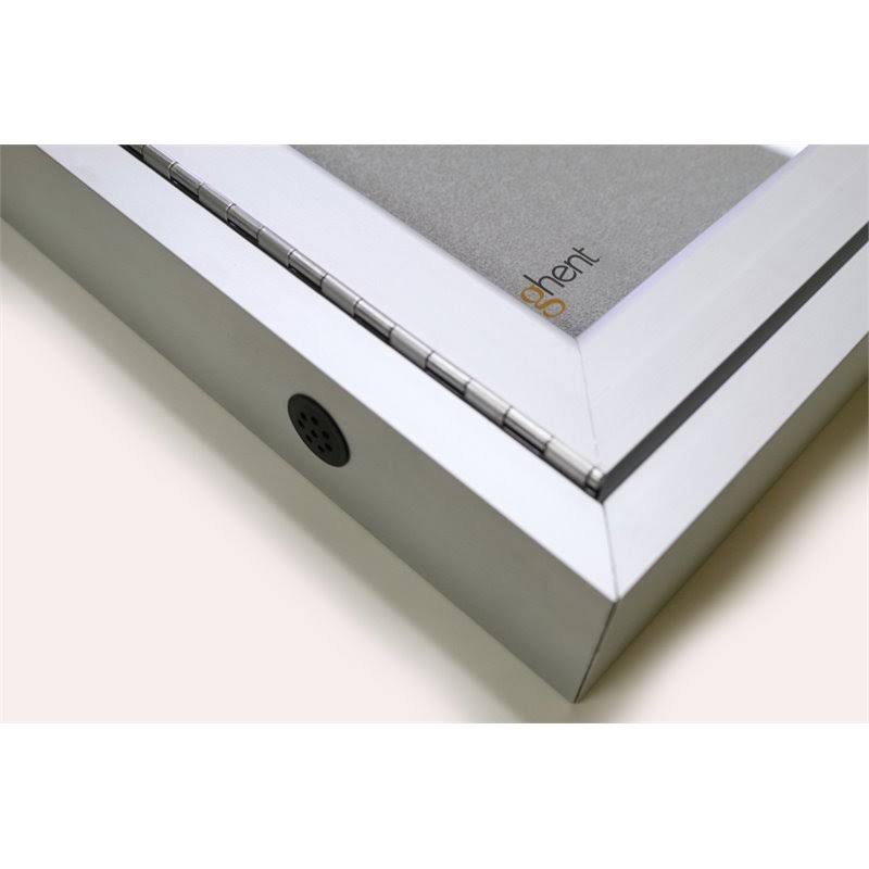 2 Door Enclosed Vinyl Bulletin Board Satin Frame Caramel N9856