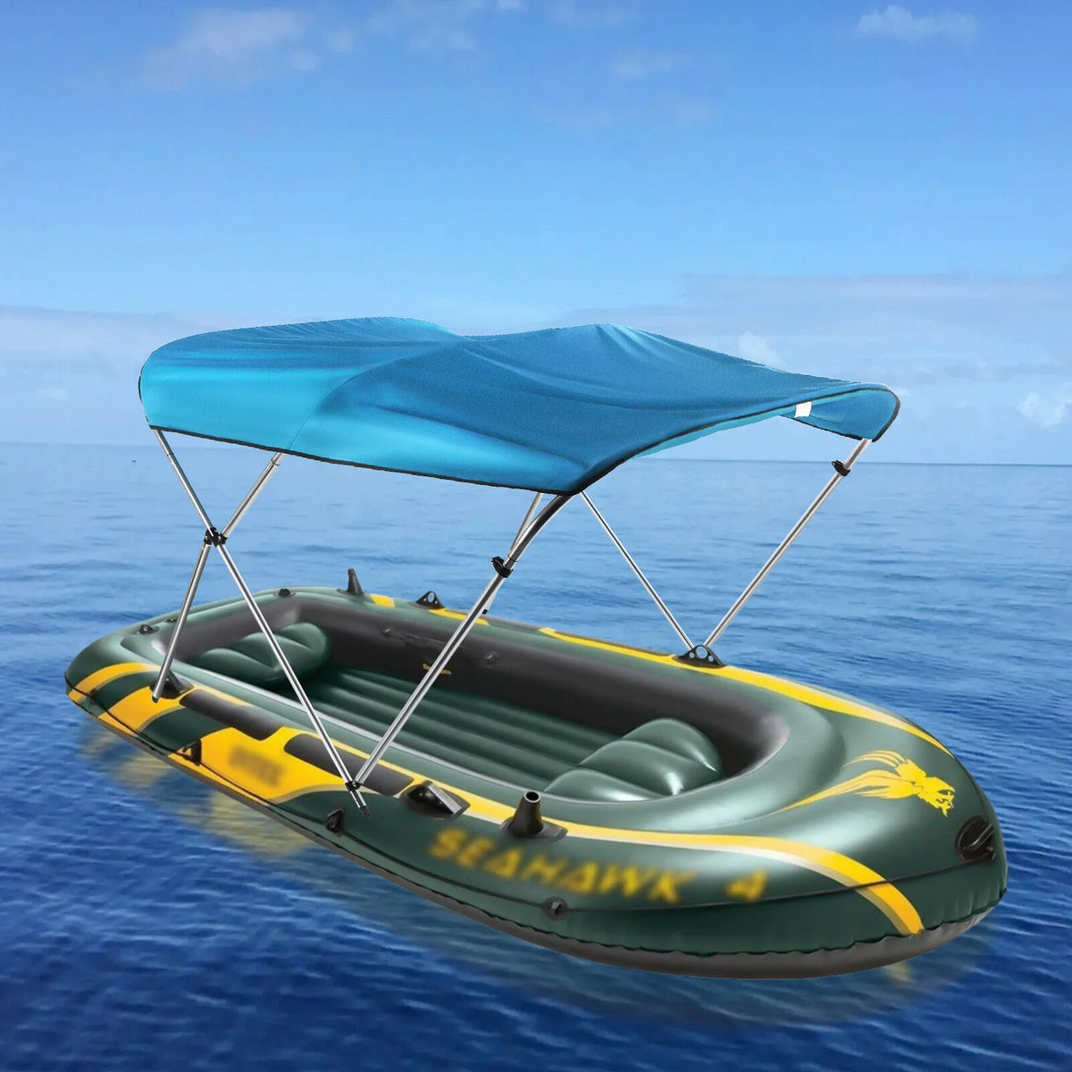 3 Bows Boat Top Cover Set with Aluminum Alloy Frame N93040