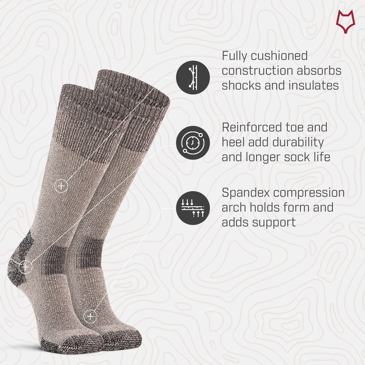 Charcoal Frontier Otc Socks D26357