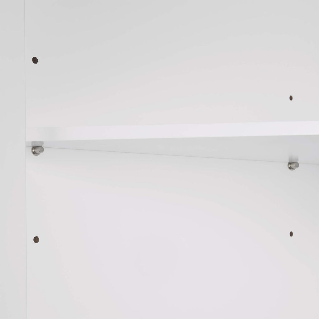 White Single Door Corner Floor Cabinet J11702