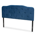 Navy Blue Velvet Upholstered King Headboard S2527