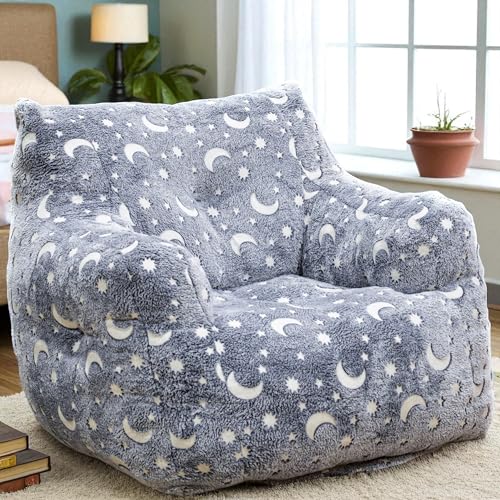 Faux Fur Memory Foam Bean Bag Chair V9623