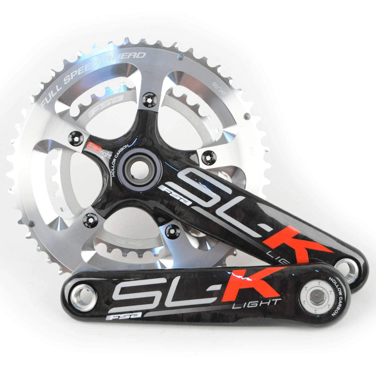 Silver Carbon Road Bike Crankset 50/34 10 Speed 175mm T287
