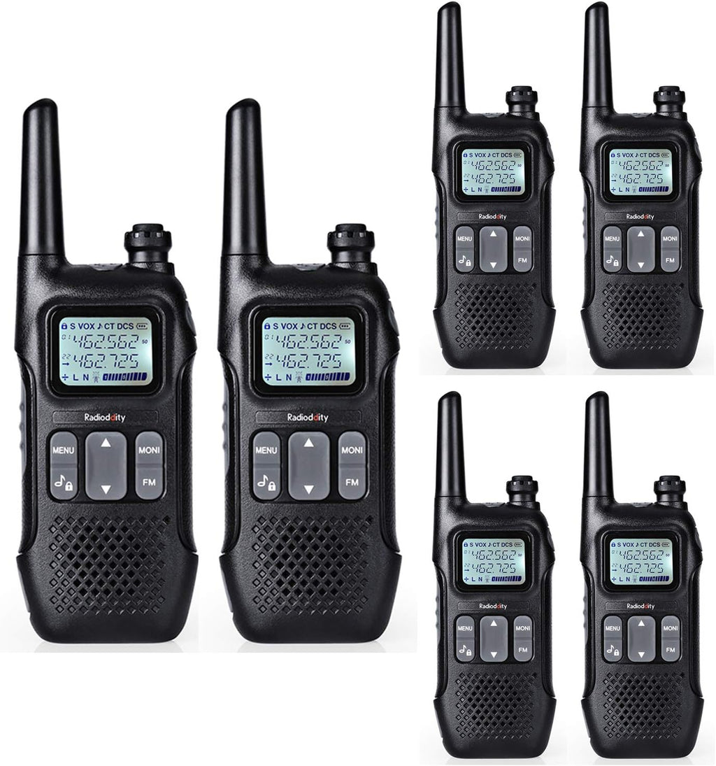 4 Pack FRS Two-Way Radio Walkie Talkies with Earpiece, USB Charging J4195