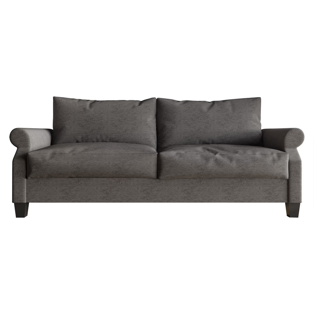 Classic Linen Upholstered Sofa Dark Grey T754