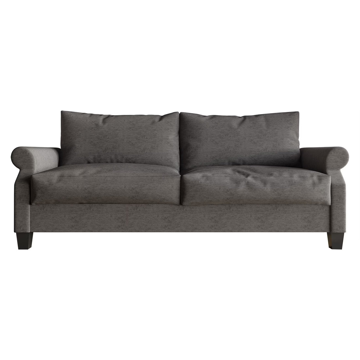Classic Linen Upholstered Sofa Dark Grey T754