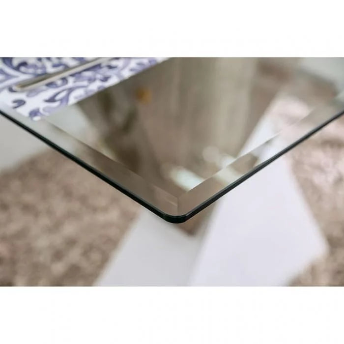 Wood & Tempered Glass Dining Table D944