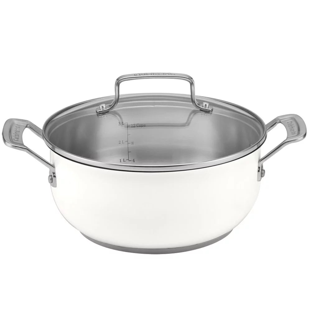 11-piece Matte White Cookware Set with Oven Mitt and Kitchen Timer R773904